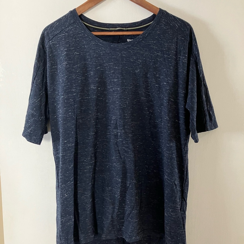Smartwool Navy Heathered Short Sleeve Tee